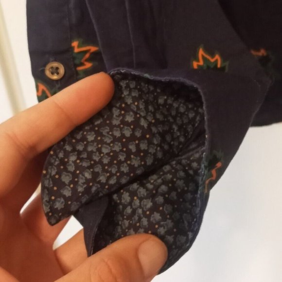 Current PS PAUL SMITH - Flames/trophy blue printed shirt - Sz L - Picture 9 of 13